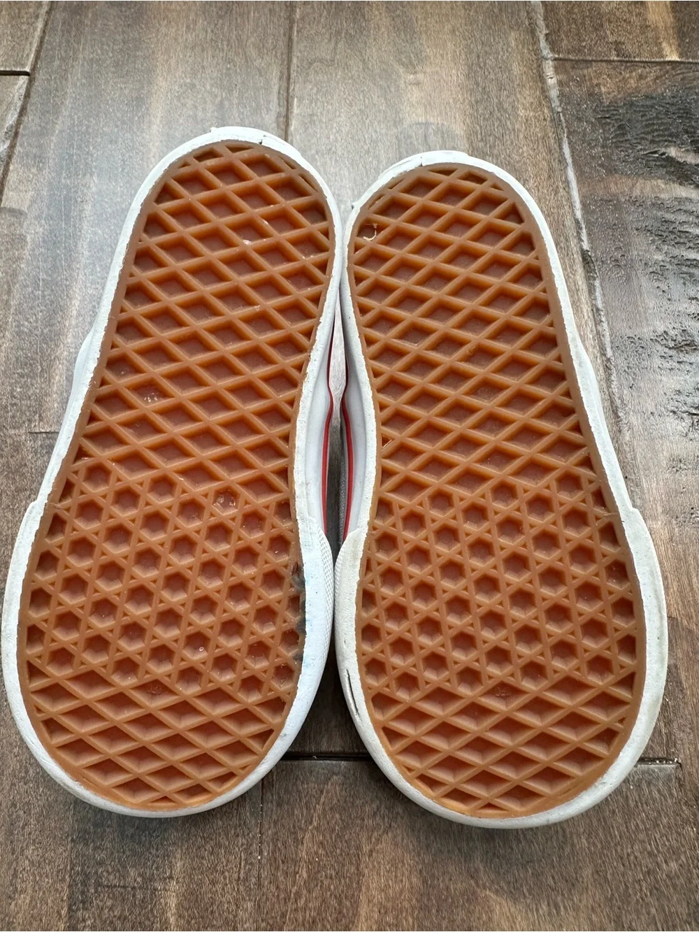 Vans Toddler Sneakers – Size 6, Stone Canvas, Velcro & Elastic Laces, Great Cond